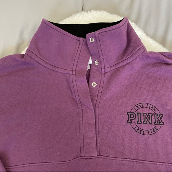 PINK Victoria’s Secret Quarter Snap-up Pullover in Maldive Mist - Picture 5 of 11